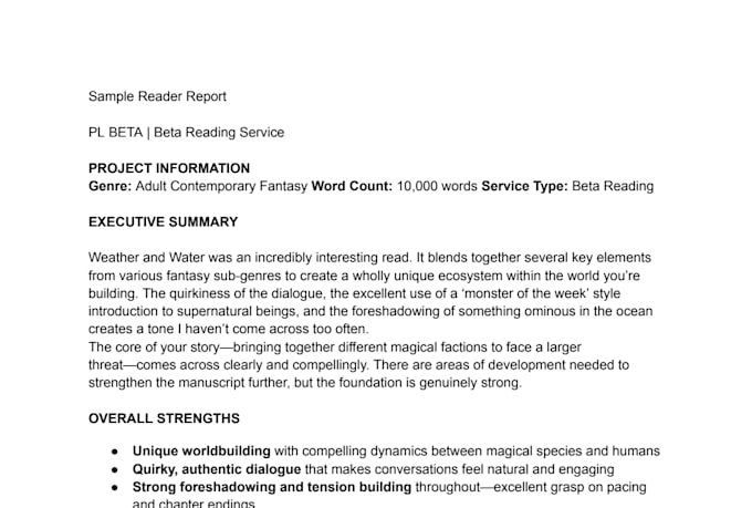 beta read and critique your horror manuscript